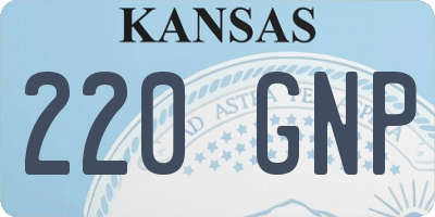 KS license plate 220GNP