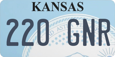 KS license plate 220GNR