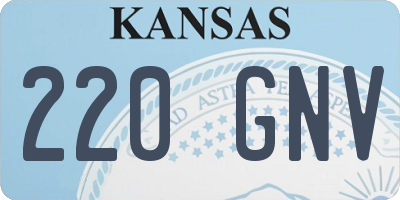 KS license plate 220GNV