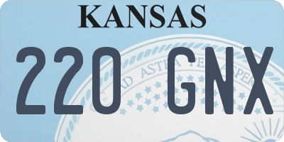 KS license plate 220GNX