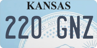 KS license plate 220GNZ