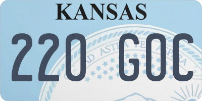 KS license plate 220GOC