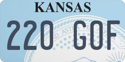 KS license plate 220GOF
