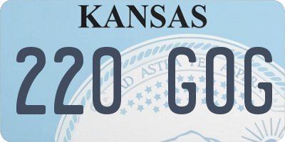 KS license plate 220GOG
