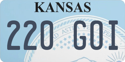 KS license plate 220GOI