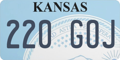 KS license plate 220GOJ