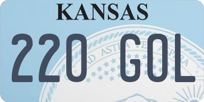 KS license plate 220GOL
