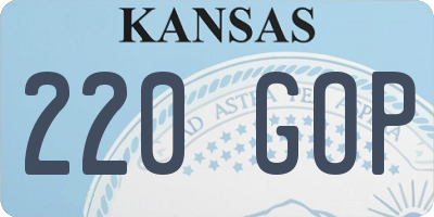 KS license plate 220GOP