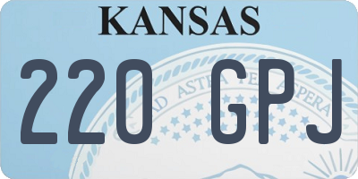KS license plate 220GPJ