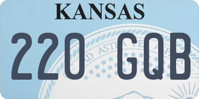 KS license plate 220GQB