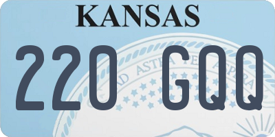 KS license plate 220GQQ