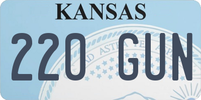 KS license plate 220GUN