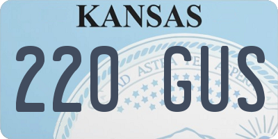 KS license plate 220GUS