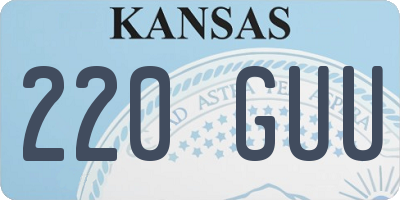 KS license plate 220GUU