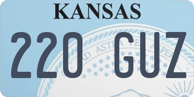 KS license plate 220GUZ