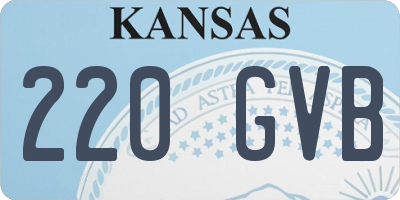 KS license plate 220GVB