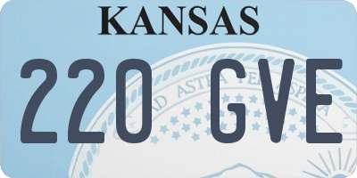 KS license plate 220GVE