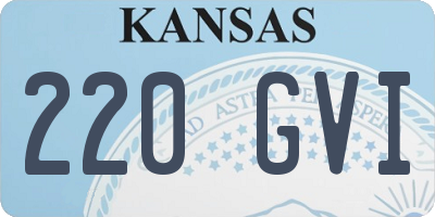 KS license plate 220GVI