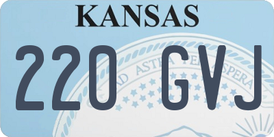 KS license plate 220GVJ