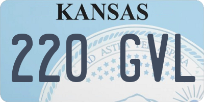 KS license plate 220GVL