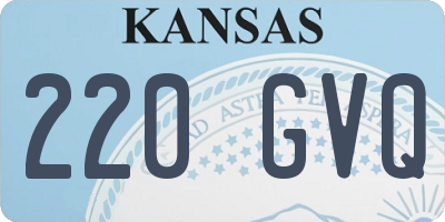 KS license plate 220GVQ
