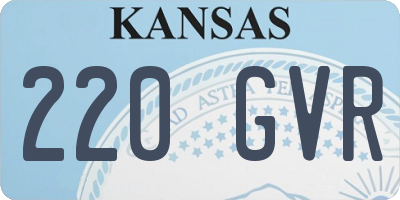 KS license plate 220GVR