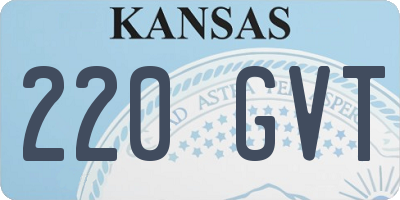 KS license plate 220GVT