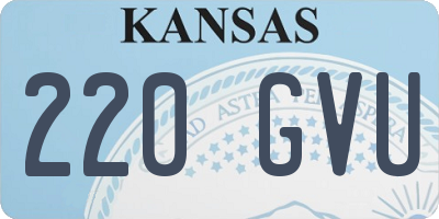 KS license plate 220GVU