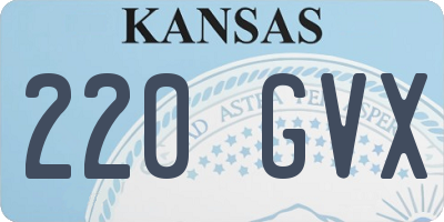 KS license plate 220GVX
