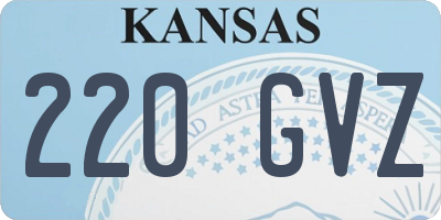 KS license plate 220GVZ