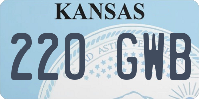 KS license plate 220GWB