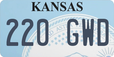 KS license plate 220GWD