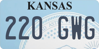KS license plate 220GWG