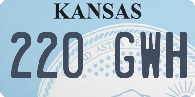 KS license plate 220GWH
