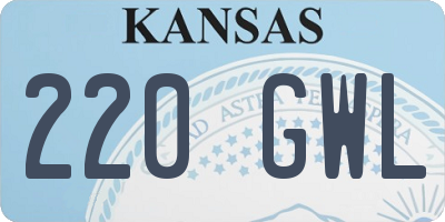KS license plate 220GWL