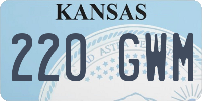 KS license plate 220GWM