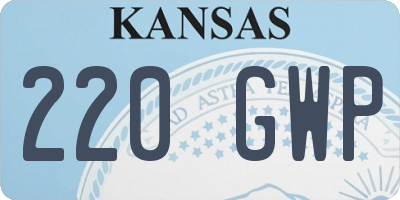 KS license plate 220GWP