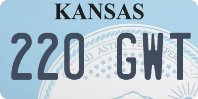 KS license plate 220GWT