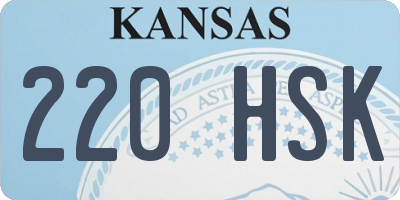 KS license plate 220HSK