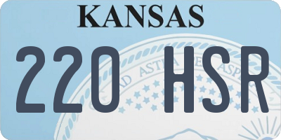 KS license plate 220HSR