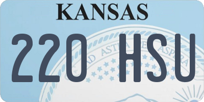 KS license plate 220HSU