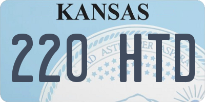 KS license plate 220HTD