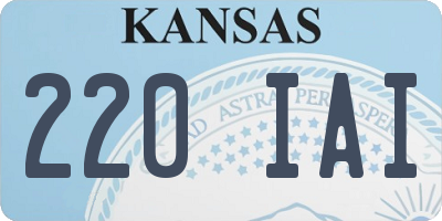 KS license plate 220IAI