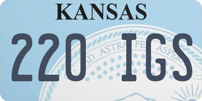 KS license plate 220IGS