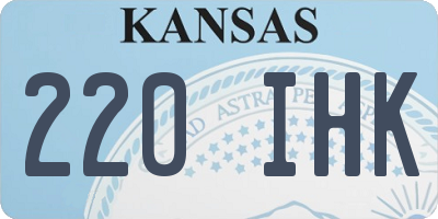 KS license plate 220IHK