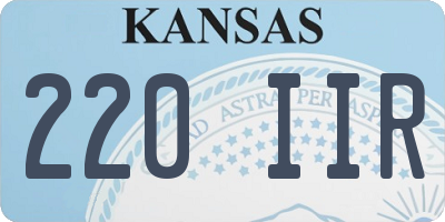 KS license plate 220IIR
