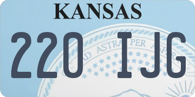 KS license plate 220IJG