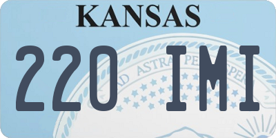 KS license plate 220IMI