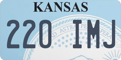 KS license plate 220IMJ
