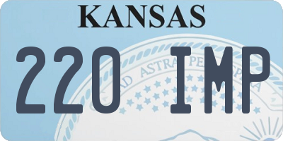 KS license plate 220IMP
